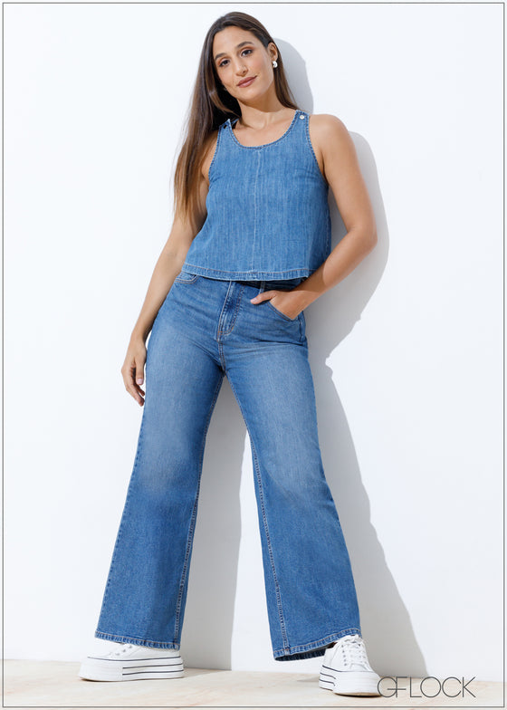 Wide Leg Jean - Short Length - 140824