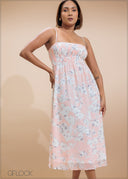 Smocked Strappy Dress - 230725