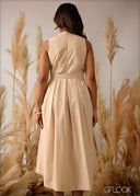 Embroidered High Low Dress - 240626