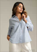 Loose Fit Stripe Shirt - 190925