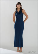 Open Back Cowl Dress - 050626