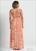 Bustier Detailed Midi Dress - 090725