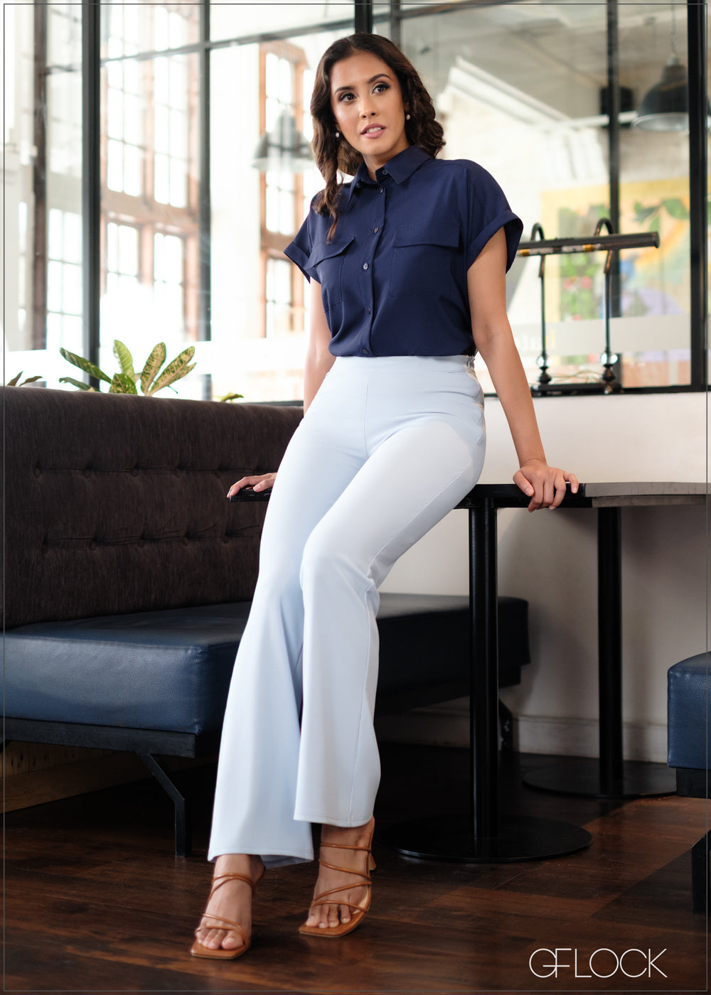 Flare Leg Rib Pant - 040923