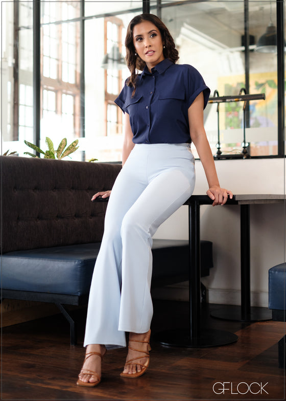 Flare Leg Rib Pant - 040923