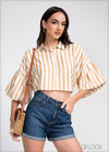 Striped Oversized Top - 240325