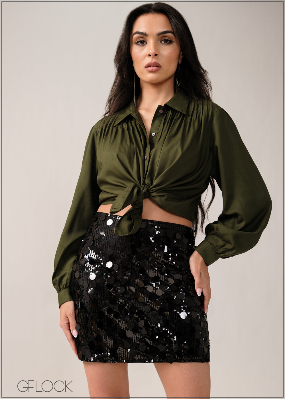 High Waist Mini Skirt - 261225E