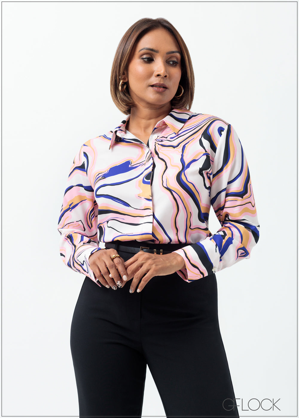 Printed Regular Collar Shirt - 160625