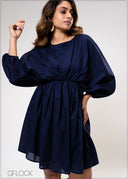 Cotton Open Back Mini Dress - 310725