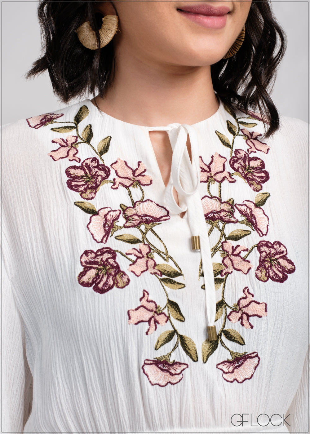 Embroidery Mini Dress - 190525