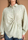 RUCHED SLEEVE SHIRT -  220324