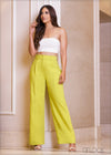 High Waisted Tab Detailed Pant - 101123