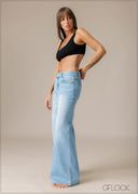 Low Waist Wide Leg Jean - Short Length - 210326D