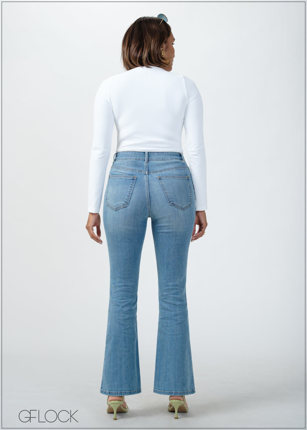 Light Wash Bootcut Jean - Short Length - 270725