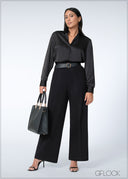 Long Sleeve Satin Shirt - 200625