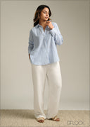 Loose Fit Stripe Shirt - 190925