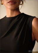 Trim Detailed Sleeveless Midi Dress - 271125