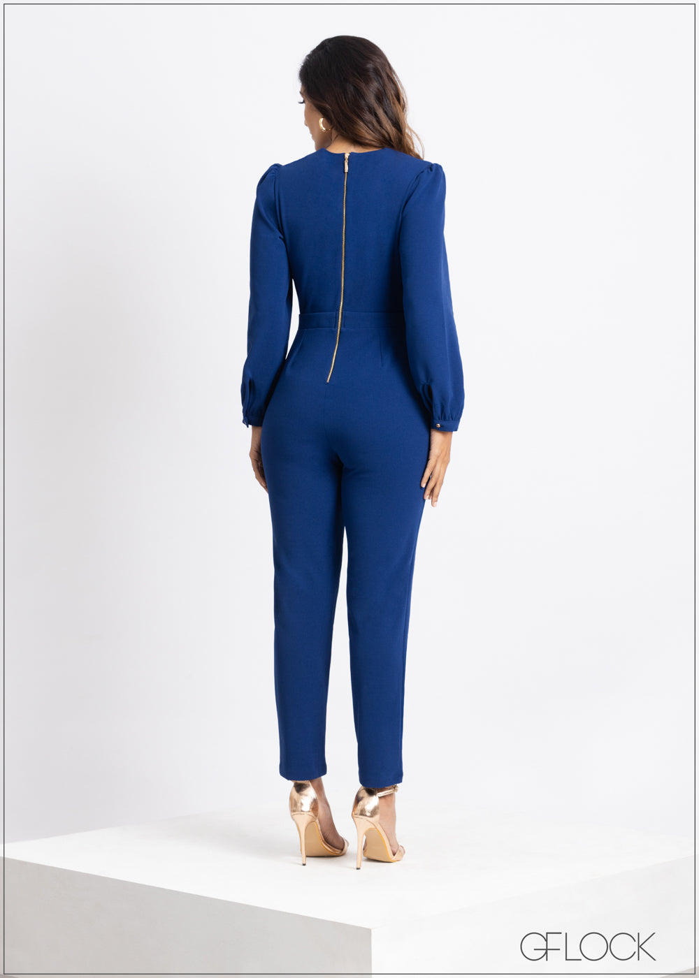 Long Sleeve Pocket Detail Jumpsuit - 160623