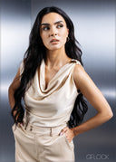 Sleeveless Cowl Top - 221225