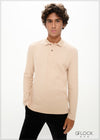 Half Placket Long Sleeve T-Shirt - 030125