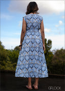 Smocked Waist Midi Dress - 171025