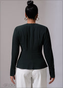 Front Twist Long Sleeve Top - 300525