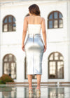 High Waisted Slit Detail Skirt - 210723