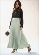 Pleated Maxi Skirt - 090426
