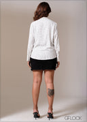 Polka Dot Long Sleeve Shirt - 241125