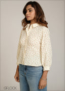 Long Sleeve Detailed Top - 301026