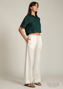 Linen Crop Shirt - 09L