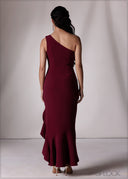 One Shoulder Ruffle Dress - 151026