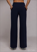 Pintuck Detail Bootleg Pant - 220526