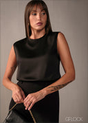 Sleeveless Satin Top - 160326