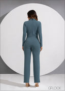 Long Sleeve Blazer Jumpsuit - 190523