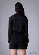 Asymmetric High Waist Skort - 110725