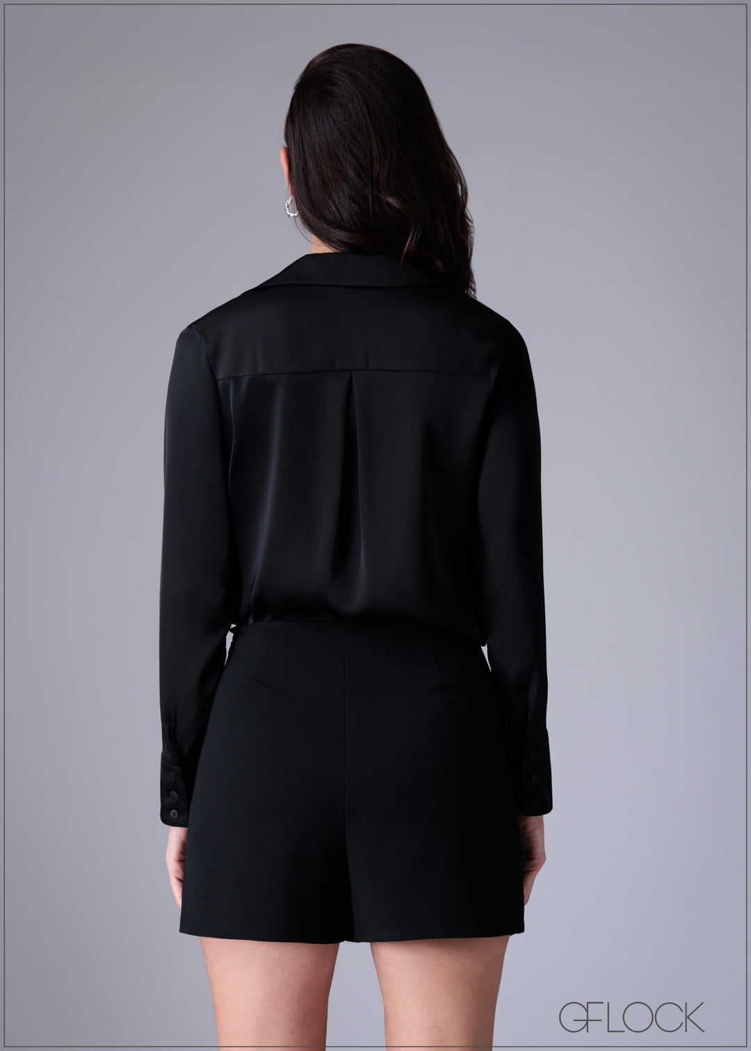 Asymmetric High Waist Skort - 110725