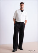 Black Pleated Pant - Short Length - 090726