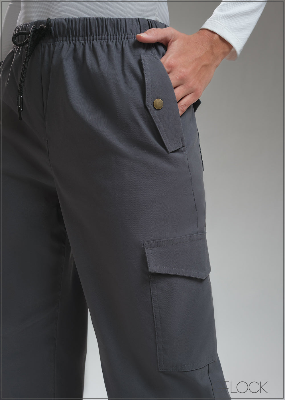 Cargo Style Tie-In Ankle Pant - 270925