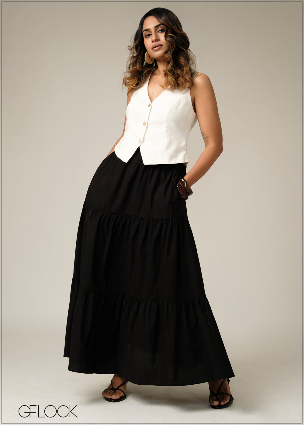 Tiered Maxi Skirt - 280925