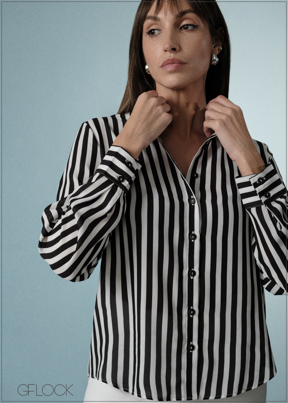 Long Sleeve Striped Shirt - 071125