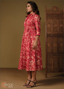 Printed Shirt Dress - 110426