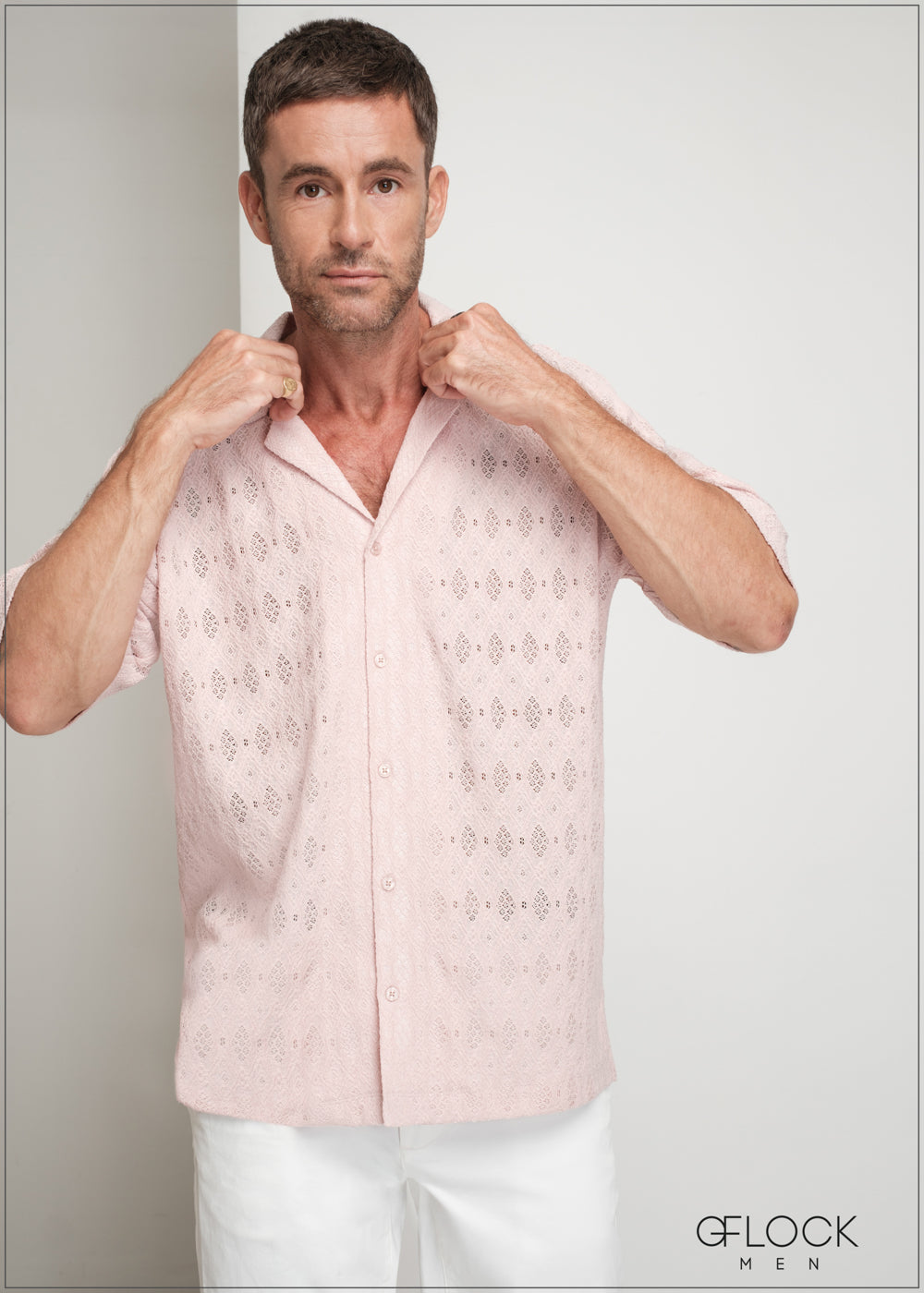 Revere Collar Lace Shirt - 160725