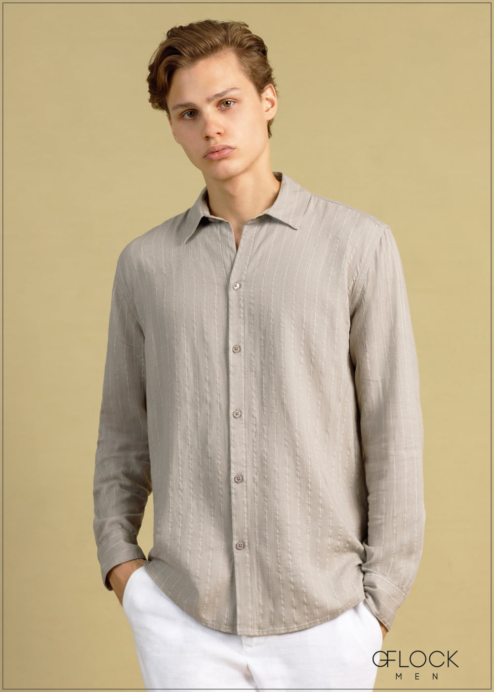 Relax Fit Stripe Linen Shirt - 030724 - 02