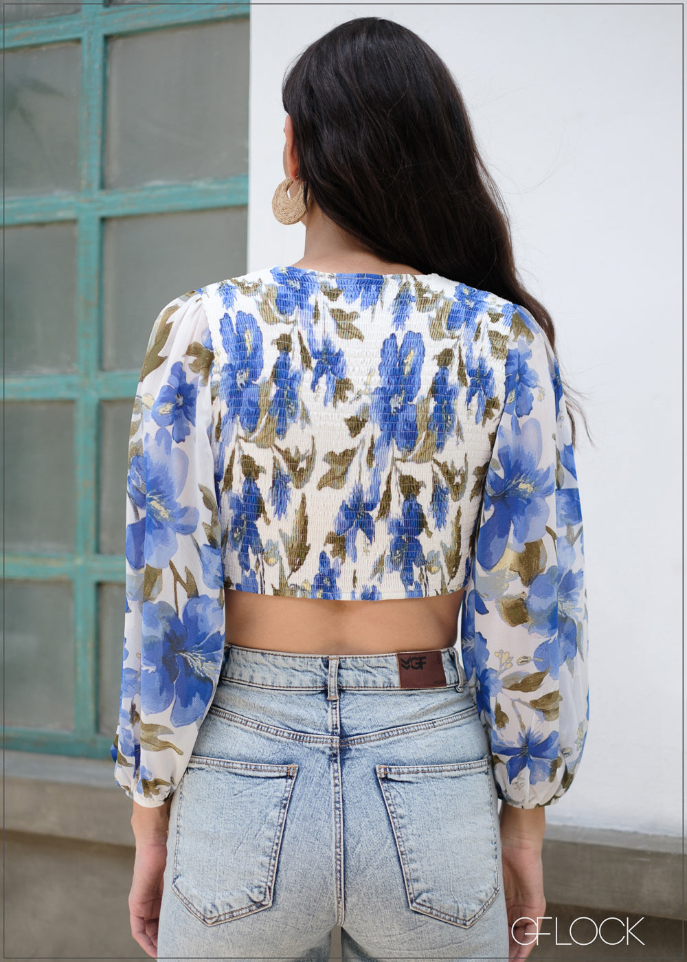 Long Sleeve Smocked Top - 040425