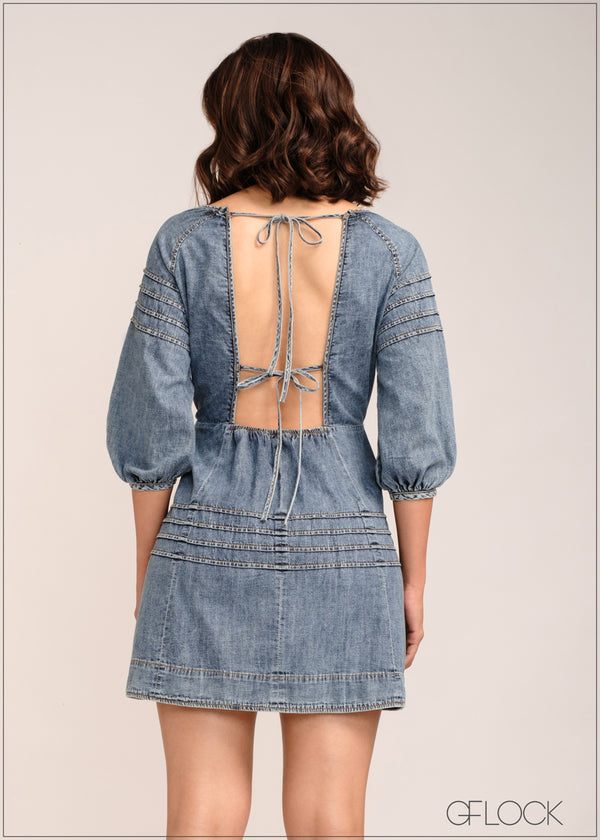 Denim Dress - 150124 - GFLOCK.LK