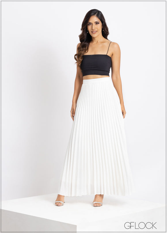 Pleated Maxi Skirt - 160623