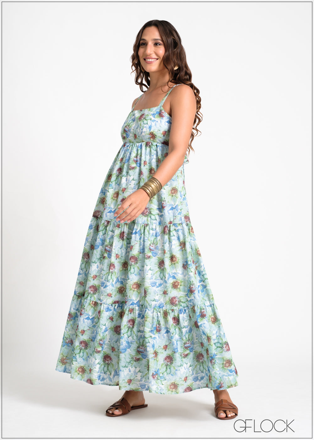 Tiered Floral Dress - 090924