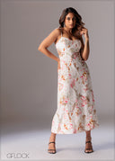 Printed Strappy Dress - 281225