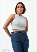Sleeveless Rib Top - 160625