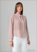 Neck Knot Detailed Shirt - 070426